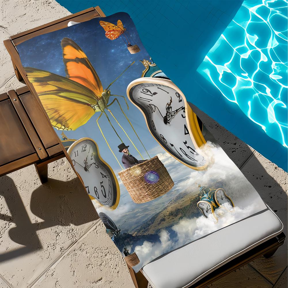 

Famous pretty S-salvador dali art Towel Beach Quick Dry Soft Pool Towels Gift for Travel Gym Shower Camping sports W40*H60(CM)
