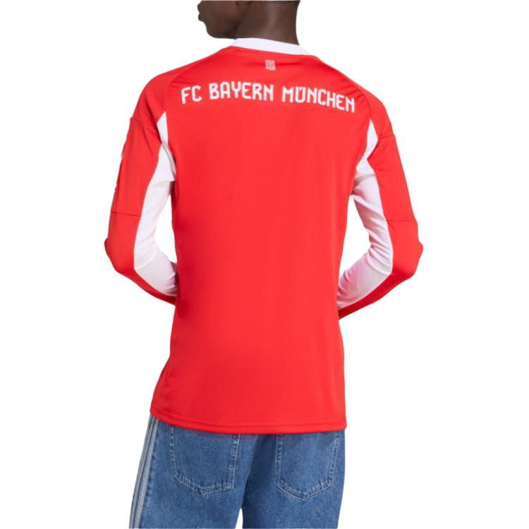 adidas FC Bayern 25/26 Home Jersey Slim Fit Round Neck Fashion Sports Long Sleeve Football Shirt Men Jersey JP3689