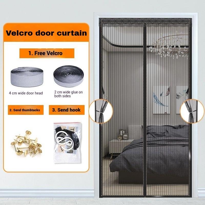 Multisize Anti-Mosquito Net Self-adhesive Anti-Mosquito Curtain Anti Bug Insect Mesh Net No Punching Automatic Closing Curtains