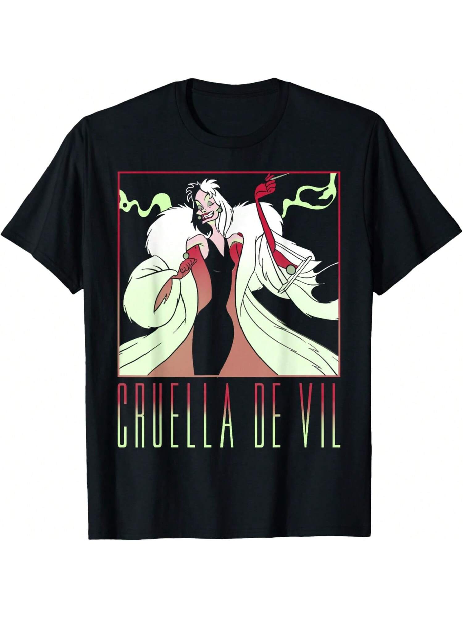 Disneyss 101 Dalmatians Cruellas De Vil Portrait Box Up T-Shirt S разноцветный