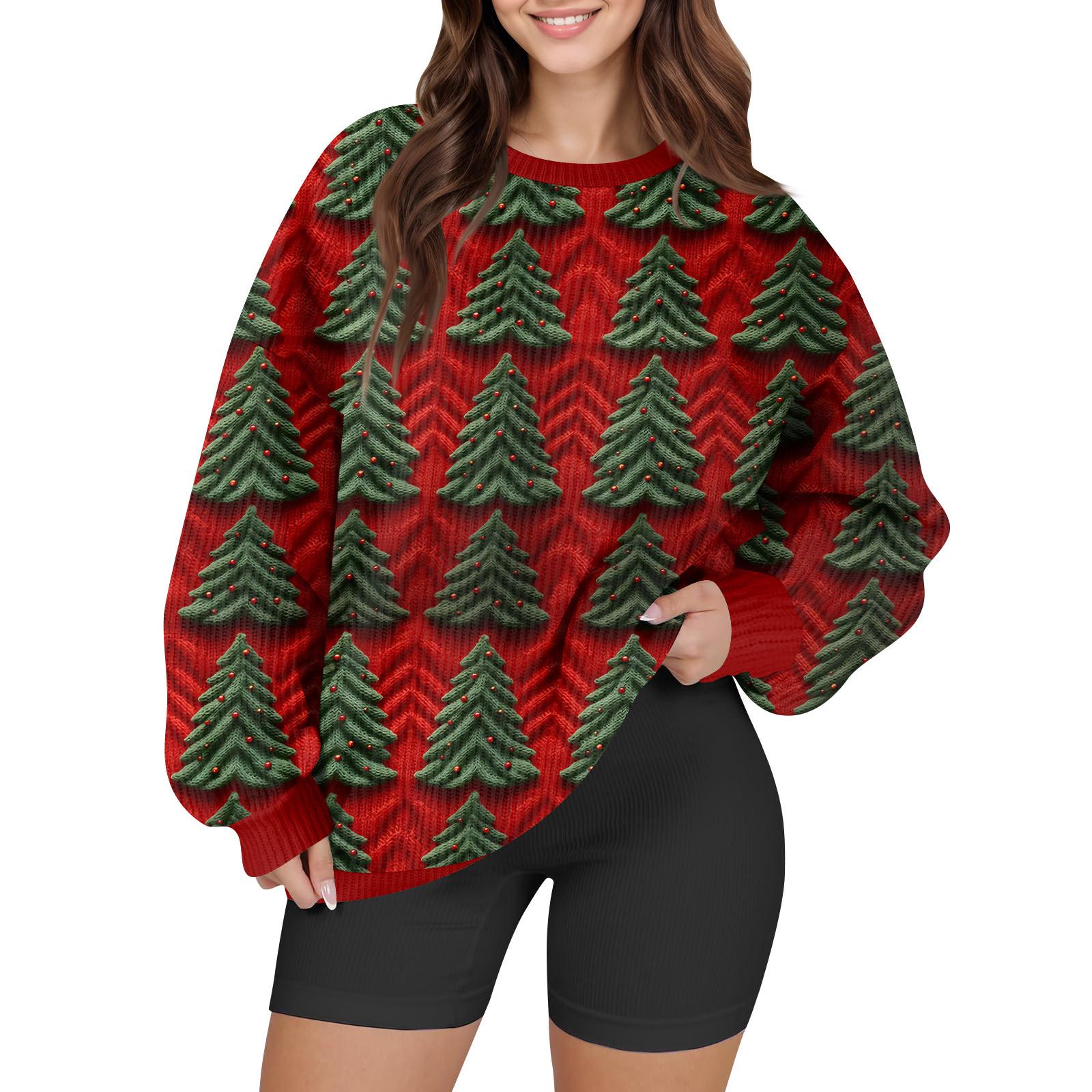 

Женский модный повседневный шерстяной трикотажный пуловер с длинным рукавом и круглым вырезом XL винный