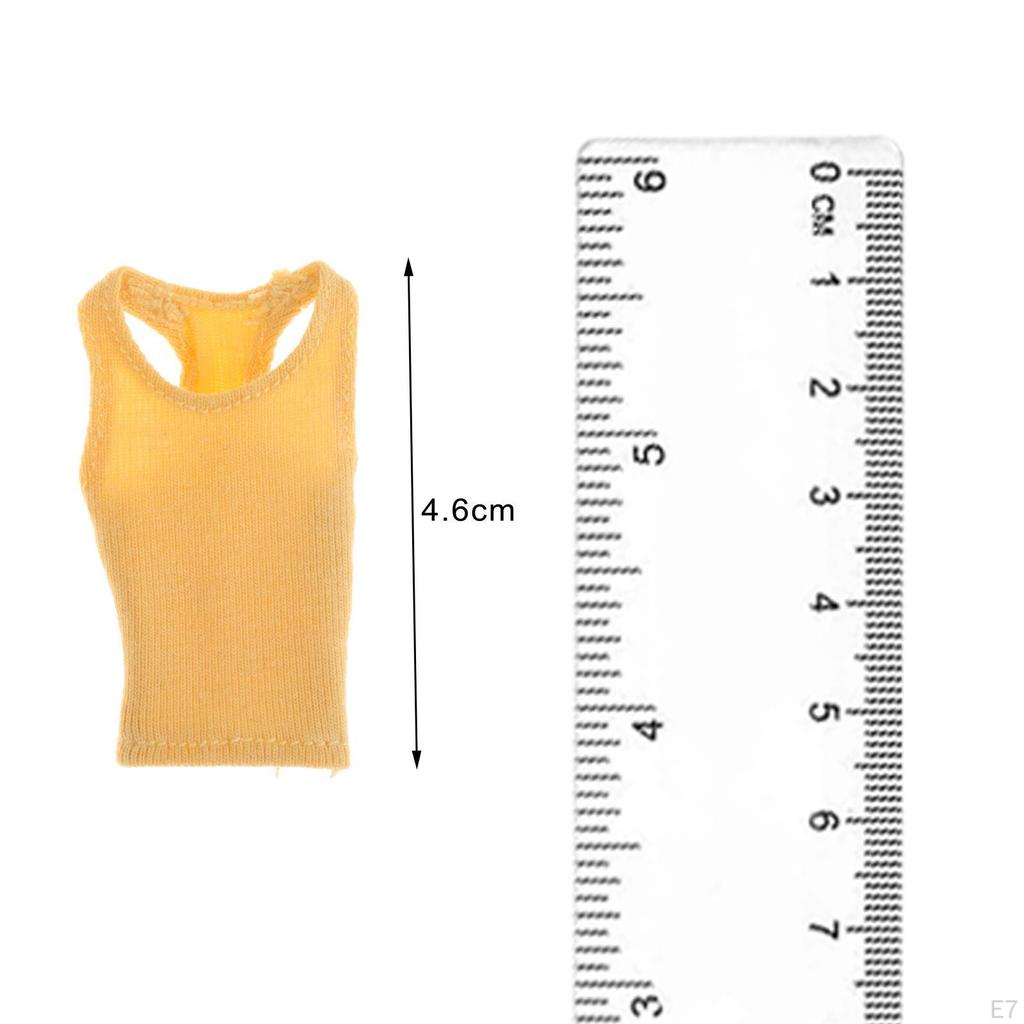1/12 Female Vest Accessories, Handmade Doll Clothes Costume for 6 inch Action Figures,