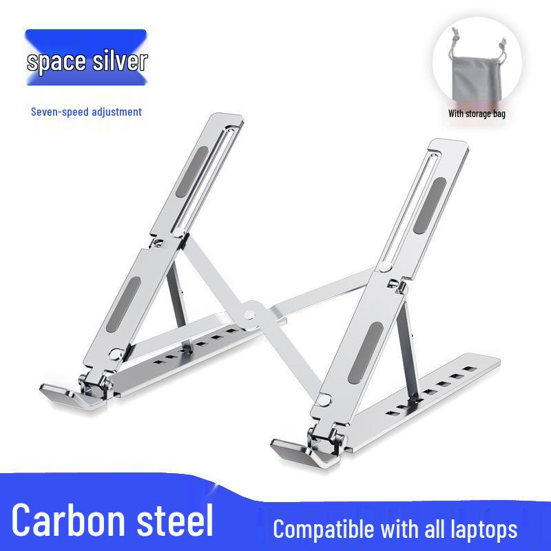 Foldable Aluminum Laptop & Tablet Stand with Portable Storage