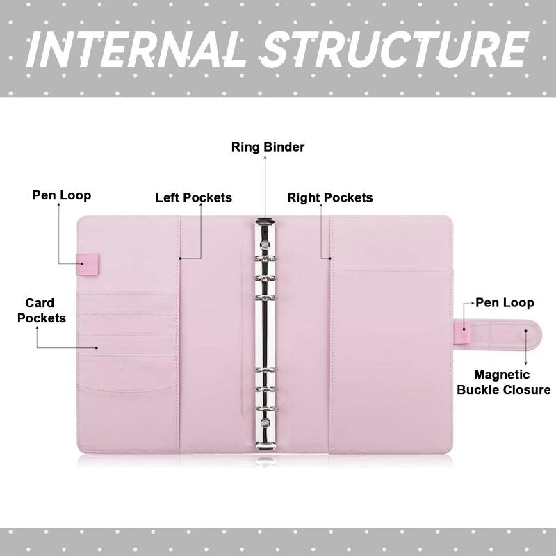 Macaron Polka Dot A5 PU Leather Card Binder 100 Grid Card Collection Album With 4 Grid Card Sleeves Collectible Storage Book