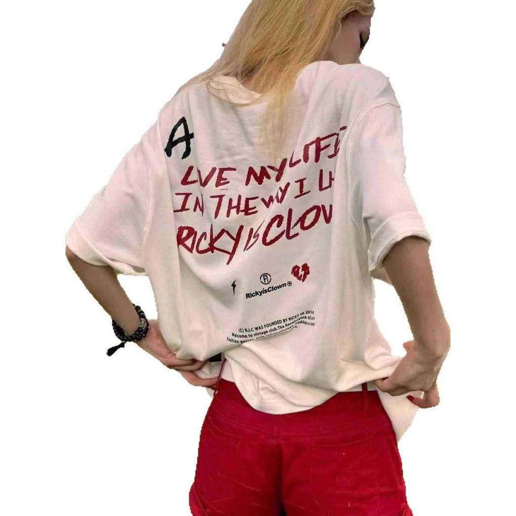 Women's Oversized White Short-Sleeve T-Shirt - American High Street Style for Summer