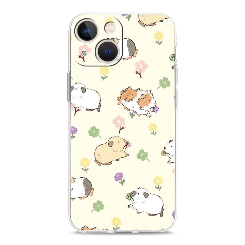 

Phone Case For iPhone 16 Cases iPhone 15 12 13 14 16 Pro Max X XR XS Max 15 Plus iPhone11 Cover Animal Guinea Pig Cavy Cute iPhone 14 Pro
