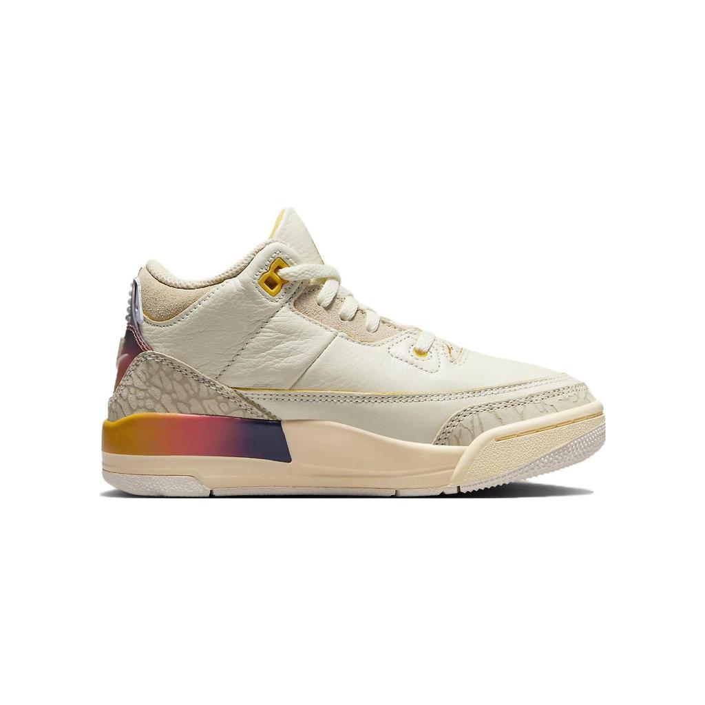 J. Balvin x Air Jordan 3 Retro TD Medellín Sunset Παιδικά Αθλητικά Παπούτσια Κρέμα Πολύχρωμο FN0347-901