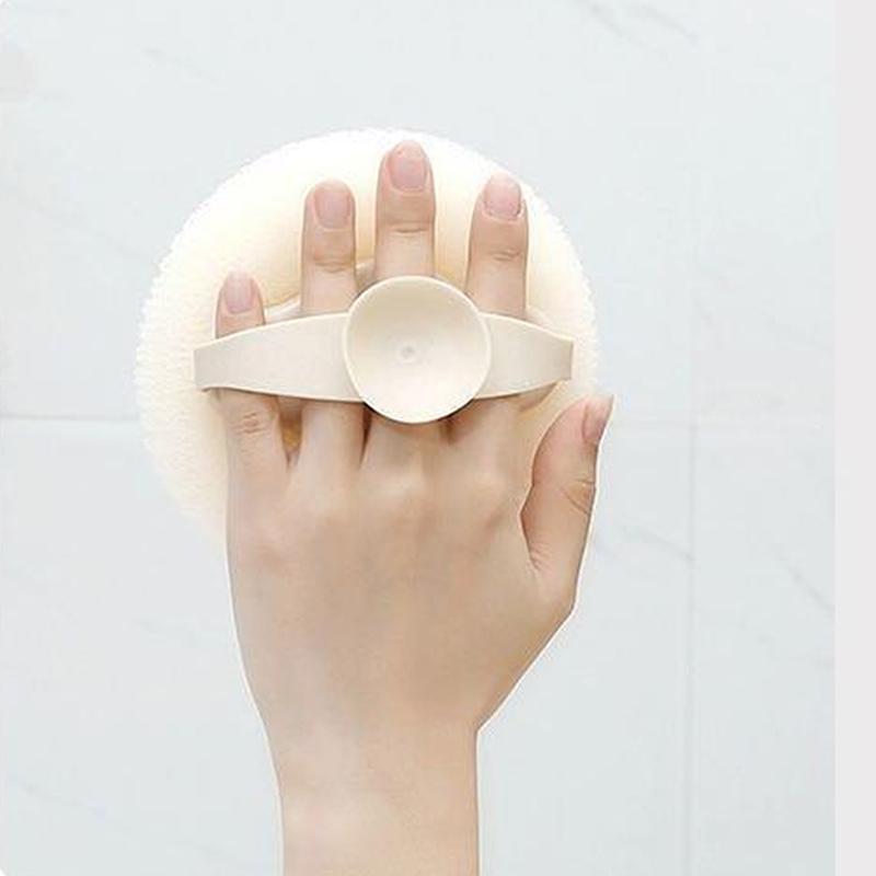 Bath Ball Round Sunflower Shape Shower Ball With Suction Cup And Handle Exfoliation Shower Sponge Bathroom Accessories