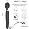 Multi functional massage stick large massage stick ABS+silicone material 3-speed variable speed+5-speed mode USB charging style
