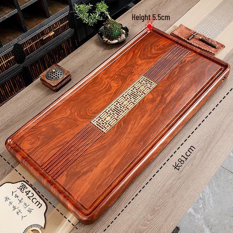 Elegant Solid Wood Draining Tea Tray