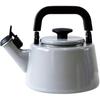 Fuji Enamel Whistling IH Light Gray Kettle, Compatible, Cotton, 2.1L, CTN-2.1WK.LG