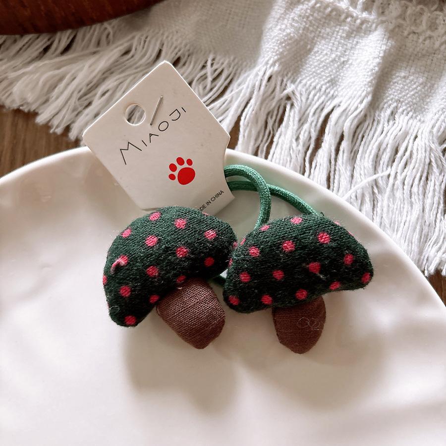 Cute Floral Mushroom Hair Rope Ring Children Gift Baby Girl Kid Elastic Hair Rubber Band Accessories Headdress Headwear Ornament
