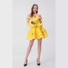 Halloween beautiful woman and beast bell princess skirt queen dress yellow bell princess dress costume