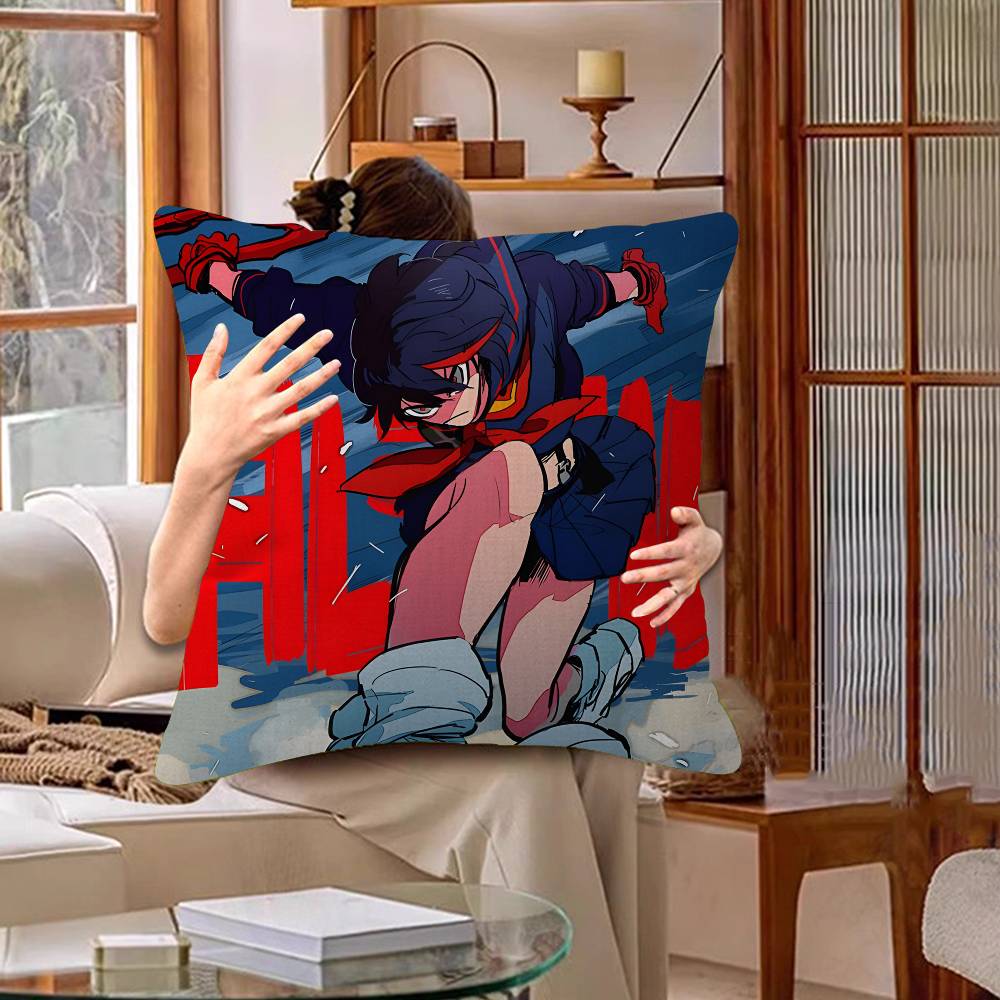 1pc Cool Anime K-KILL La KILL Vintage Cushion Cover Inches Farmhouse Decor Home Throw Pillow Covers for Couch Decorations