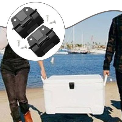 2 Pieces Hinge Sturdy with Mounting Screws Professional Accessory Black for 52 Qt