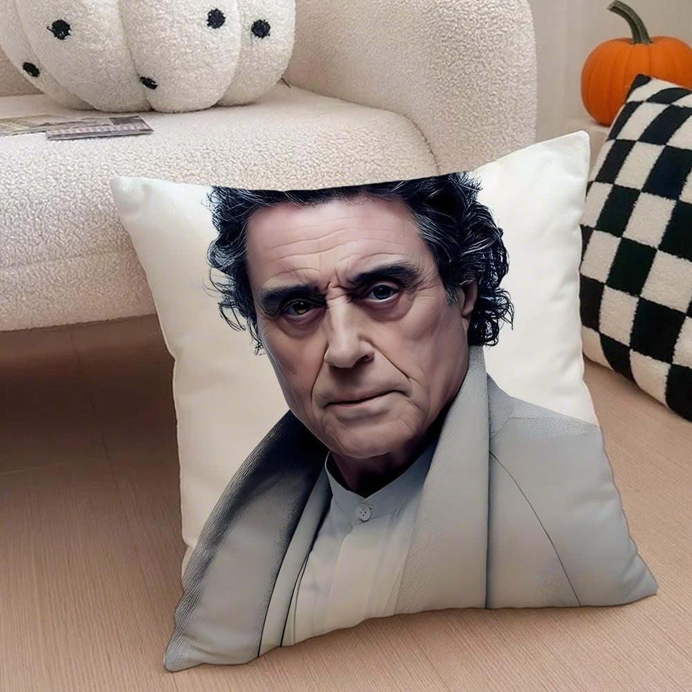 IIan McShane Pillow Movie Star Cushion Cover Throw Pillow Cover Hidden Button Durable Polyester Chair Cushion