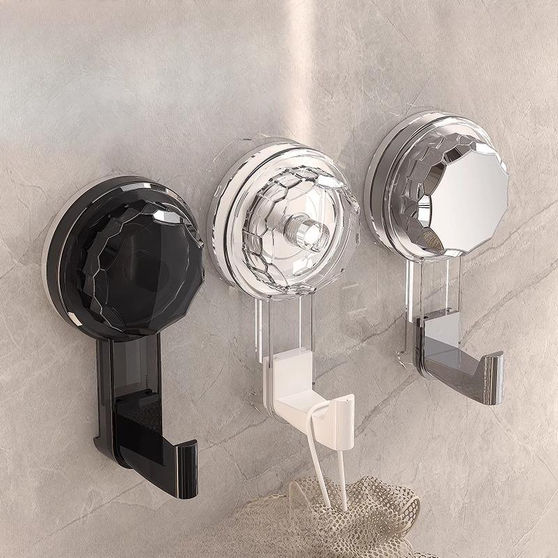 

Bathroom Rotating Suction Cup Hook No Need for Drilling, Strong and Seamless Kitchen Door Back Wall Adhesive Hook бежевий