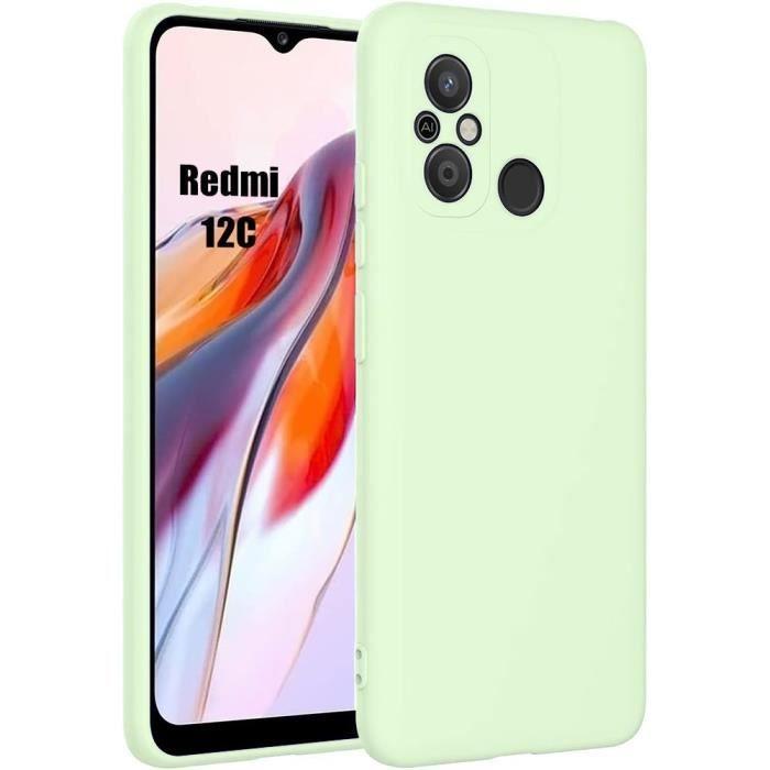Coque de protection - E.F.CONNECTION - pour Xiaomi Redmi 12C/11A - Silicone Liquide - Effet Mat - Antidérapante