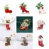 European and American Christmas Boots Brooch Pin - Cross-border New Design Corsage