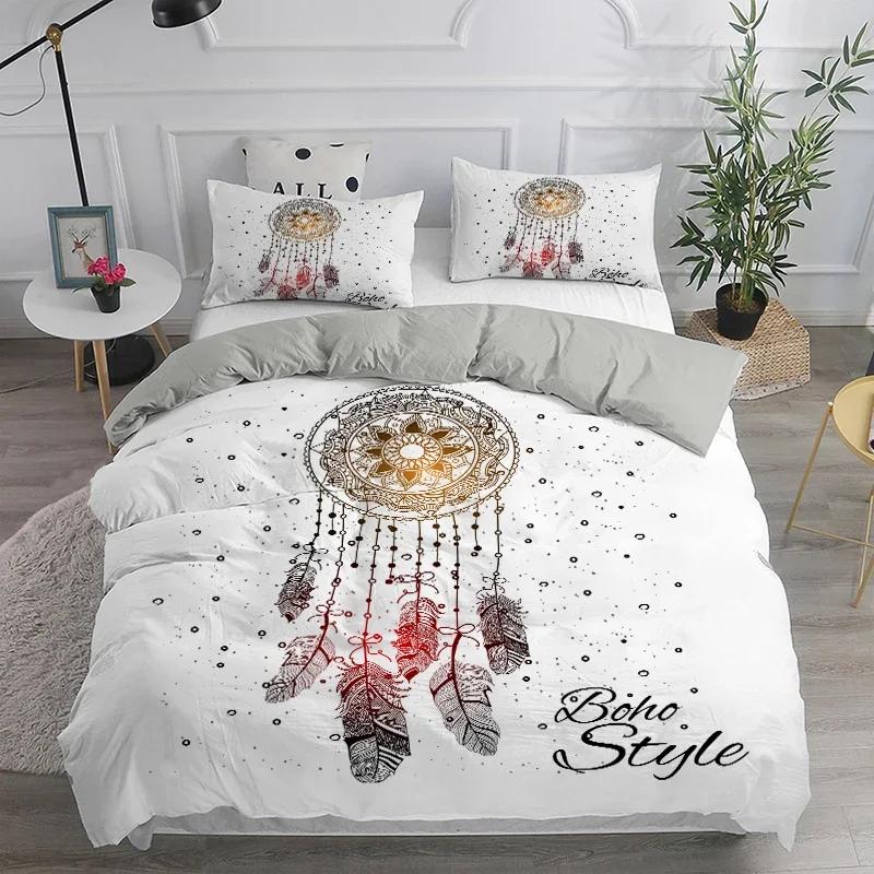 Povlečení lapač snů Elegantní český povlak na přikrývku Queen 240x220 Etnický povlak na přikrývku Single Double King
