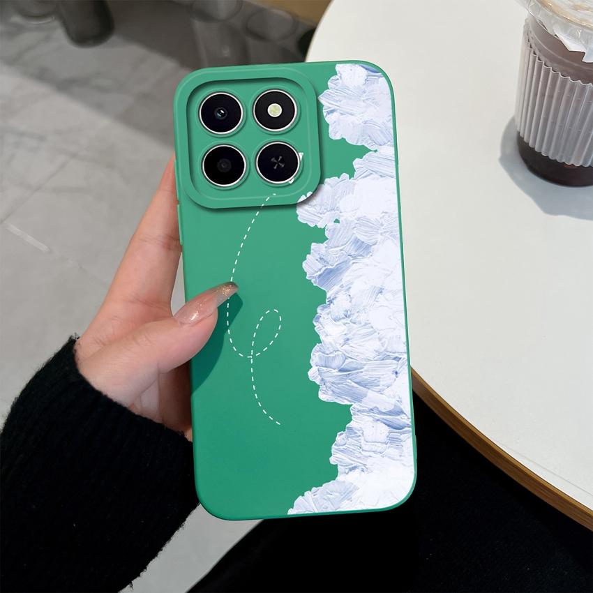 For Huawei Honor X6C X7C 400 Pro Lite Phone Case Pretty Pink Cloud Patterns Liquid Silicone Newly Upgrade Anti Drop Protective Covers For Huawei Shell