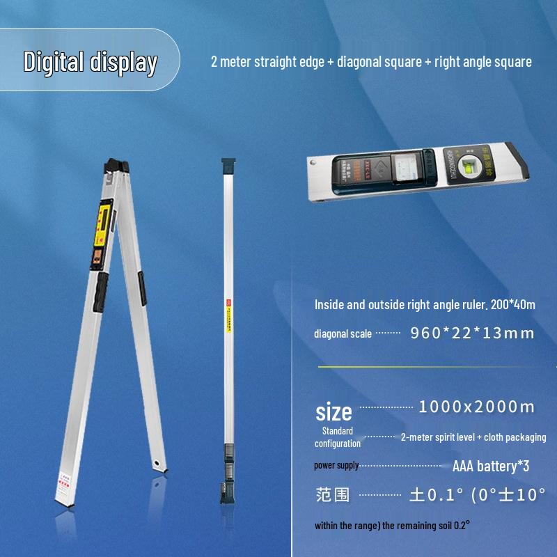 Thickened Aluminum Digital Spirit Level for Home Inspection and Construction