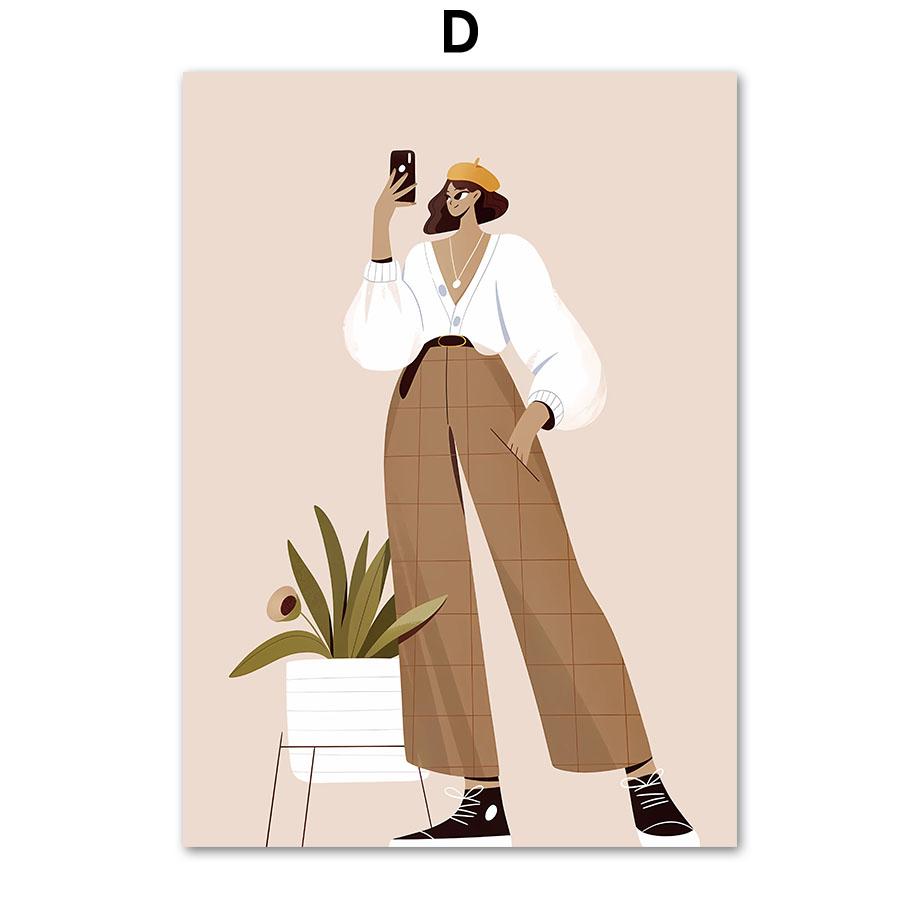 

Абстрактные минималистичные настенные художественные принты на холсте, картина для девочек, велосипедные постеры с цветами, современные иллюстрации, фотографии для декора гостиной 30X40cm No Framed