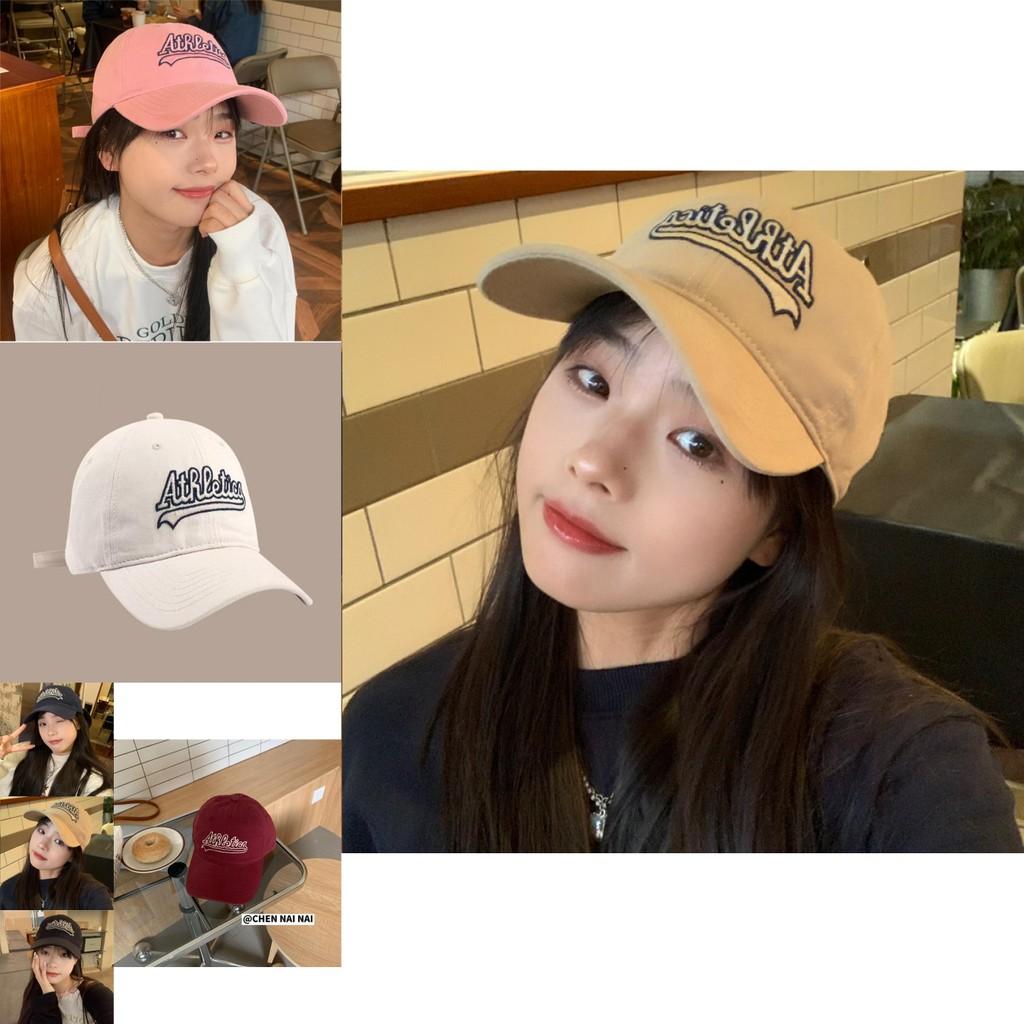 Chic Korean Inspired Soft Top Baseball Hat For Women With Stylish Letter Elements