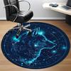 1pc Wolf Constellation Office Round Area Rug, Under Office Chairs Bedroom Living Room Home Decor, Room Deco