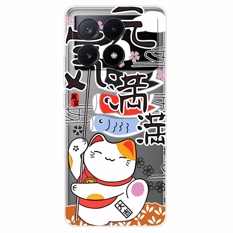 For Xiaomi Poco X6 Pro Case Transparent Cute Soft Silicone TPU Coque for Poco X6 / X6 Pro 5G Phone Cover X 6 X6Pro Clear Shells