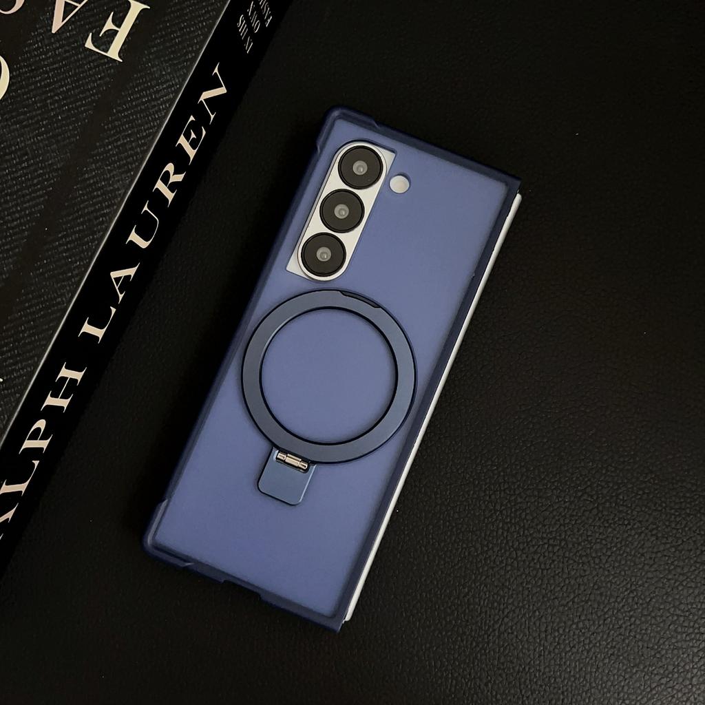 For Samsung Galaxy Z Fold6 5G Magnetic Case Kickstand Shockproof Matte PC+TPU Phone Cover