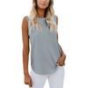 Summer New Women's Color Round Neck Sleeveless T-Shirt Tops And Vests