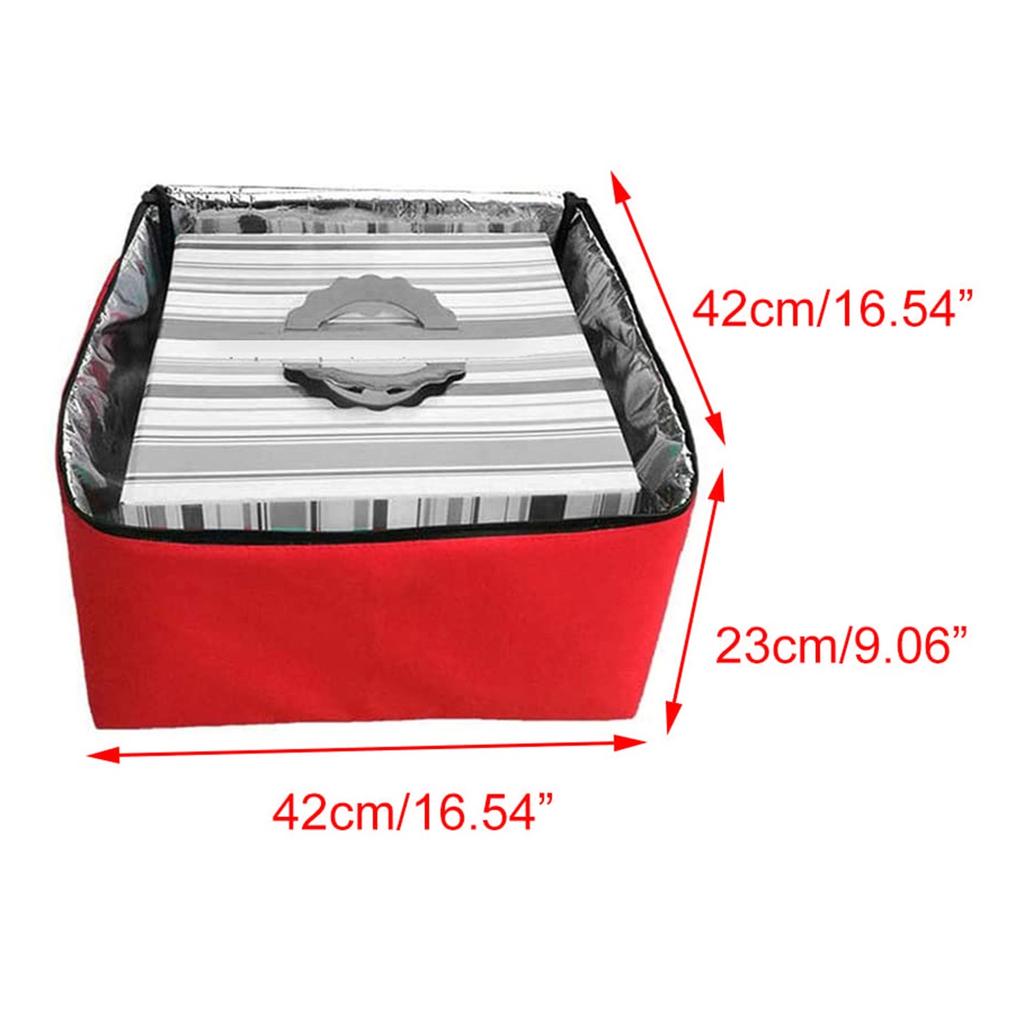 Pizza Bag Extra Large Thermal Insulation Winter Meal Delivery Red Pizza