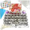 88Pcs Baking Supplies Kit 49Pcs Frosting Piping 3Pcs Russian Ball Piping Tips Flower Frosting Tip Baking Flower Nozzle