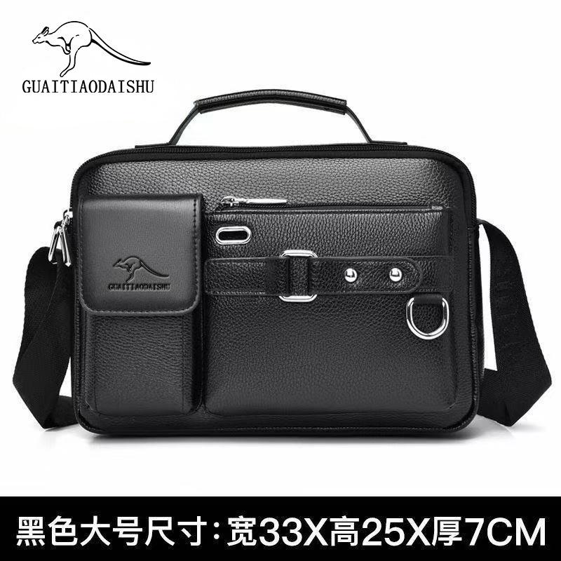 Men's Briefcase Bag Oblique Span Bag Business Men's Bag Horizontal Handbag Shoulder Bag Men's Bag