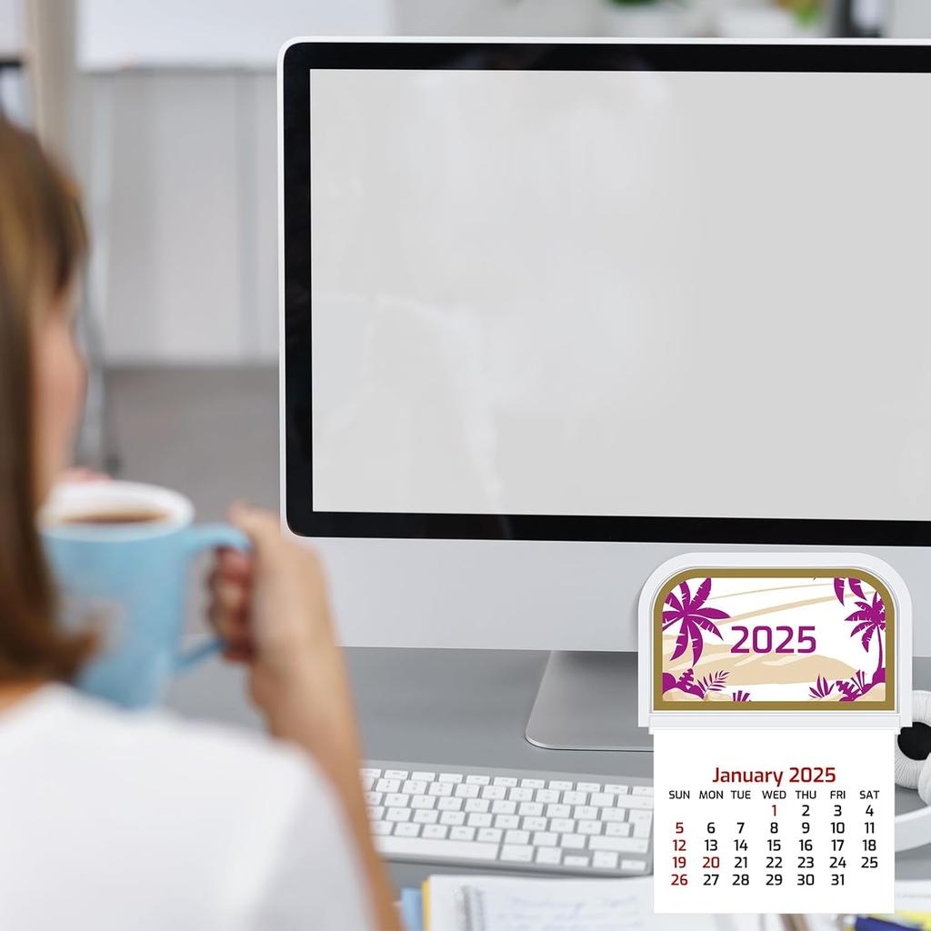 20 Pcs 2025 Mini Stick on Calendar Peel and Stick Calendar Small Wall Calendar Adhesive Car Calendar 2025 Monthly for Business Cards Auto Truck