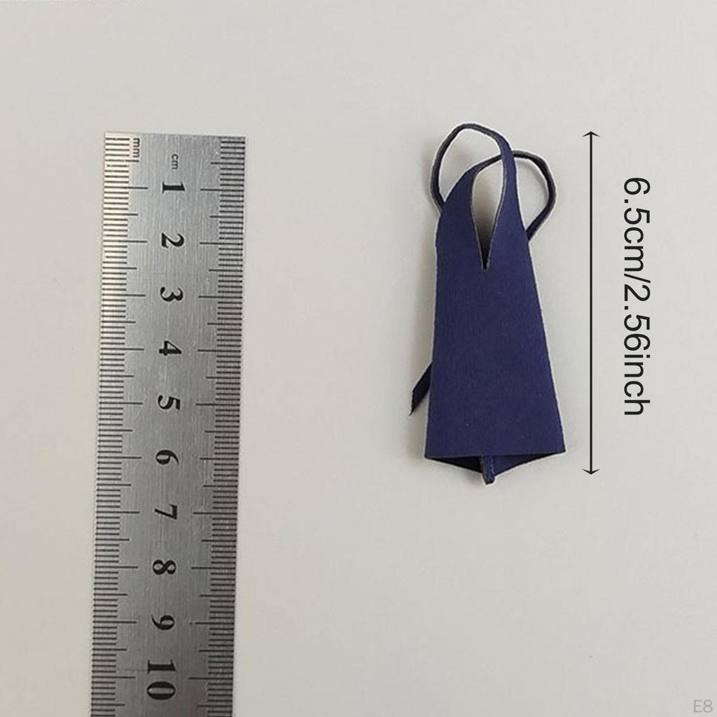 1/12 Dress Sleeveless Stylish Cosplay Retro Neck Tie Mini Short for 6'' Action Figures,