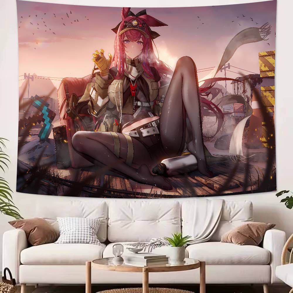 

Популярный Видеоигры Крутая Мода Arknights Гобелен Популярное Украшение Комнаты Настенный Гобелен Художественная Комната Домашний Декор Настенное Искусство Декор 74x94cm(29x37in)
