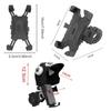 Shockproof Motorcycle Phone Holder Waterproof Universal Fit Fast release Designs Not Slip Grips for Outdoor Ride