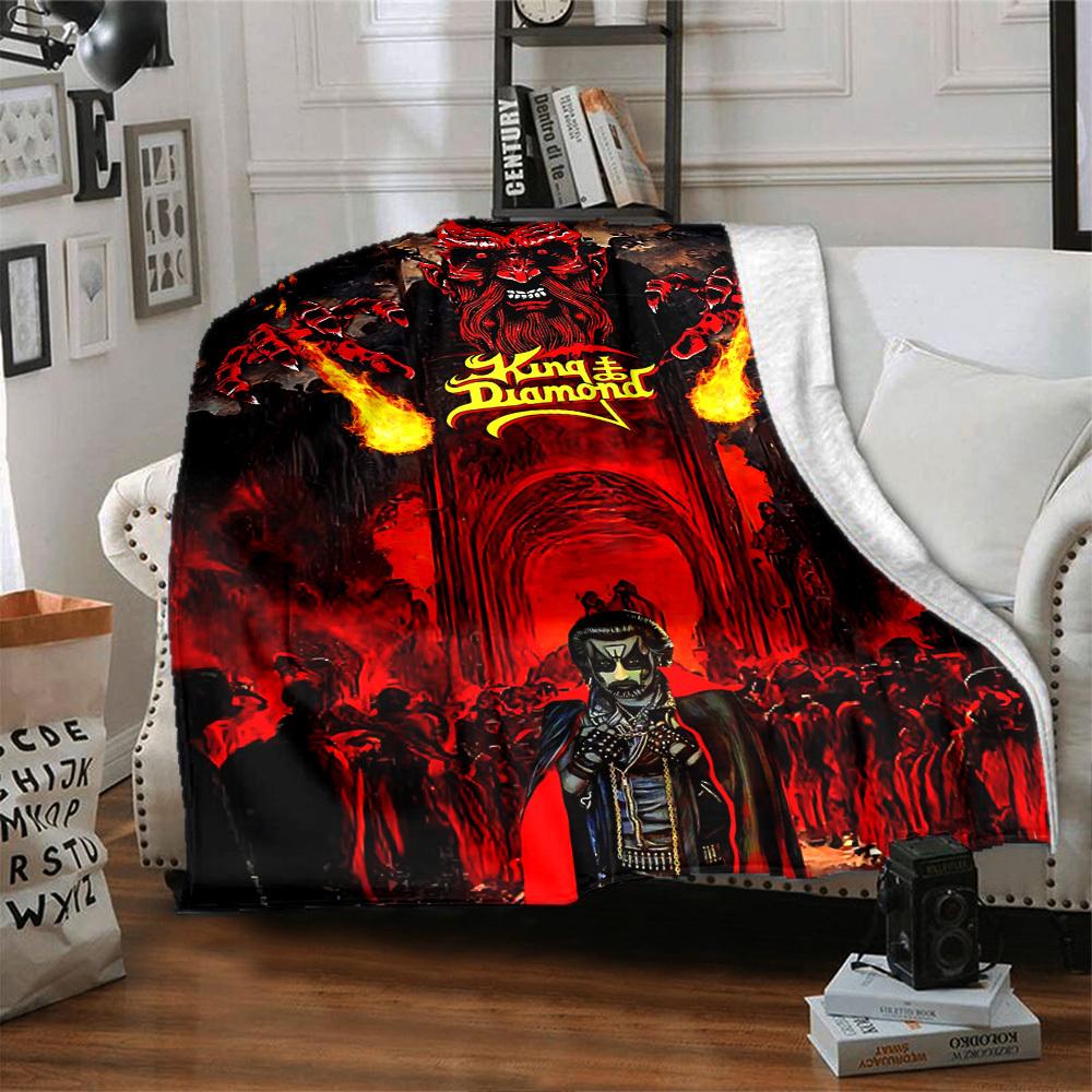 1pc King Diamond Themed Printed Soft and Comfortable Home Blanket, Small Throw Blanket, Nap Blanket, Suitable as a Gift l037