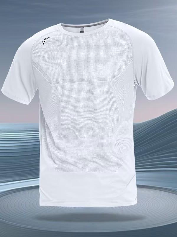 Ice Silk Quick-Dry Men's Running T-Shirt - Lightweight, Breathable Short Sleeve for Summer Sports & Fitness