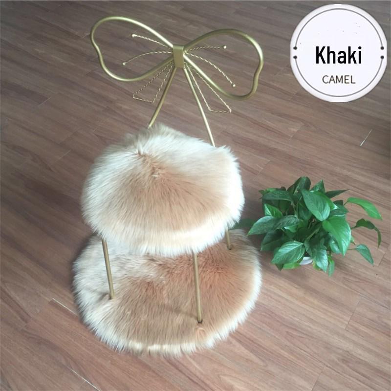 Plush Faux Sheepskin Butterfly Chair & Bar Stool Cushion with Long Hair