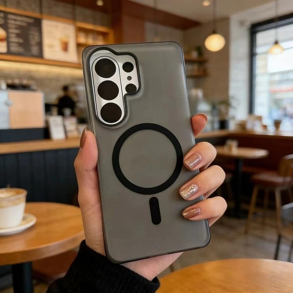 Simple Ultra Thin Ice Fog Matte Magnetic For Magsafe Phone Case For Samsung Galaxy S26 Ultra S25 S24 S23 A17 A16 Anti-drop Cover
