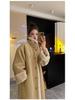 Women's Trendy Winter Suede Thick Long Motorcycle Leather & Fur One-Piece Coat
