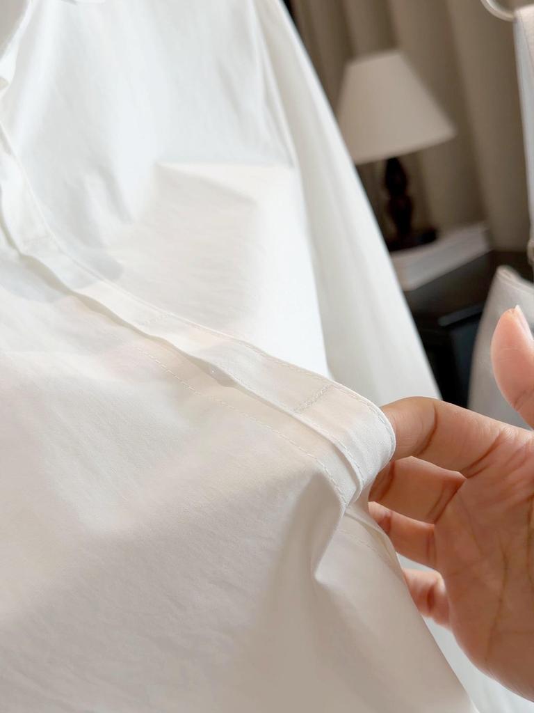 Women's Spring Slimming White Lapel Shirt - 2026 Trendy Korean Style Long Sleeve Versatile Top