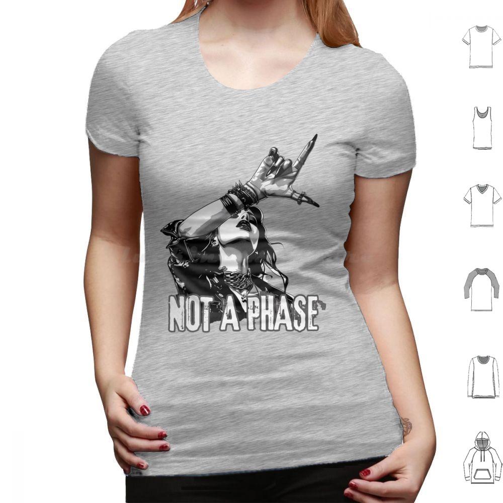 Not A Phase T Shirt Big Size 100 Cotton Metal Metalgirls Metalfans Girl Rocking Girls Music Lovers Spikes Studs