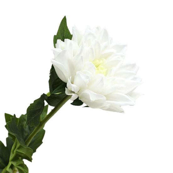 

Искусственные георгины Цветок 20 дюймов Длинный стебель Искусственный шелковый цветок для свадебных букетов Осенний домашний декор стола Цветочные композиции белый