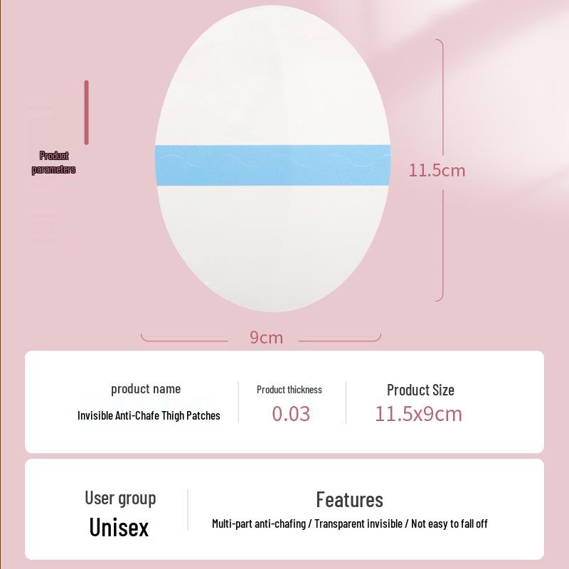 Bing Pai Anti-Chafe Transparent PU Film Stickers: Prevent Thigh & Heel Abrasion, Waterproof & Invisible