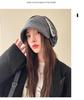 Women's Korean Style Beanie - Large Head Fit, Face Slimming, Casual Slouchy Hat for Spring & Autumn