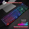 2024 New Luminous Rainbow Backlit Keyboard & Mouse Set with Mechanical Feel